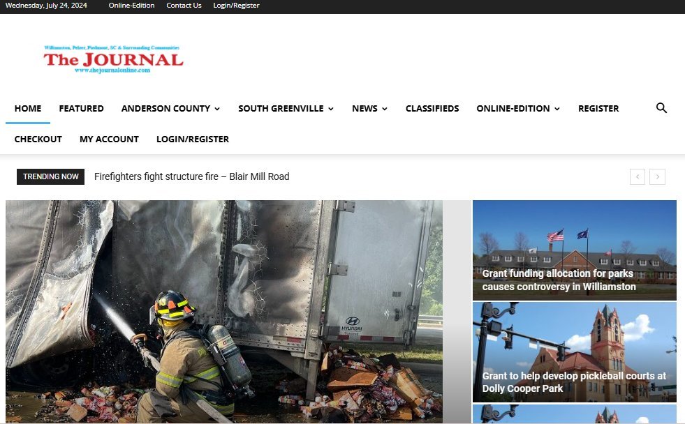 Screenshot of the The Journal US website