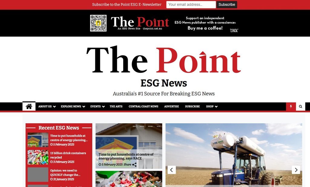 Screenshot of the The Point website