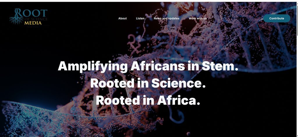 Screenshot of the The Root Of the Science Media website