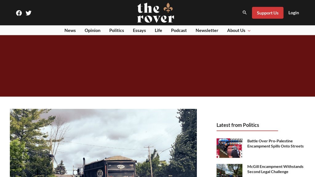 Screenshot of the The Rover website