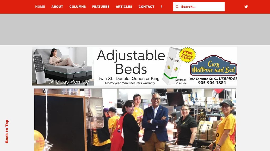 Screenshot of the The Standard Newspaper website