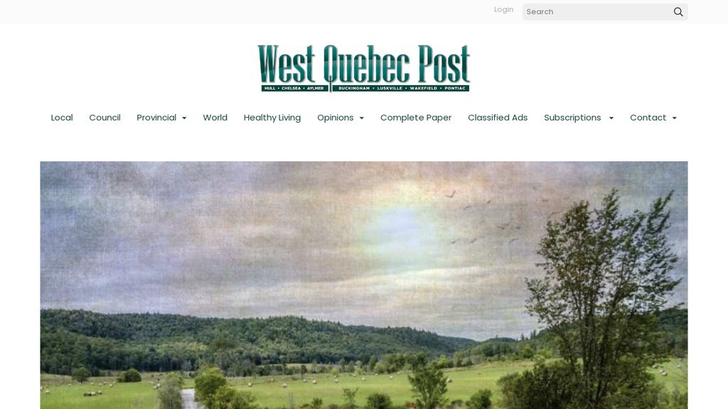 Screenshot of the The West Quebec Post website
