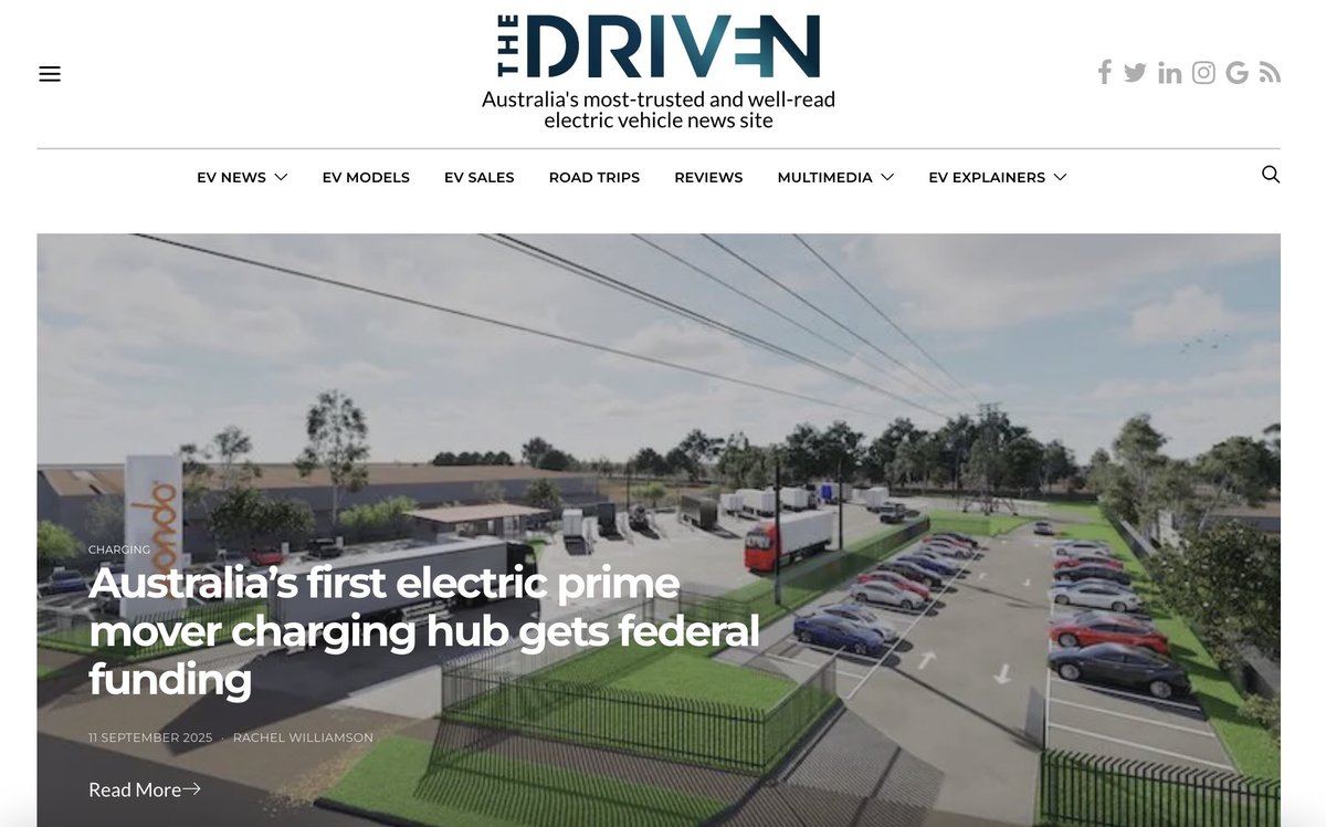 Screenshot of the TheDriven website