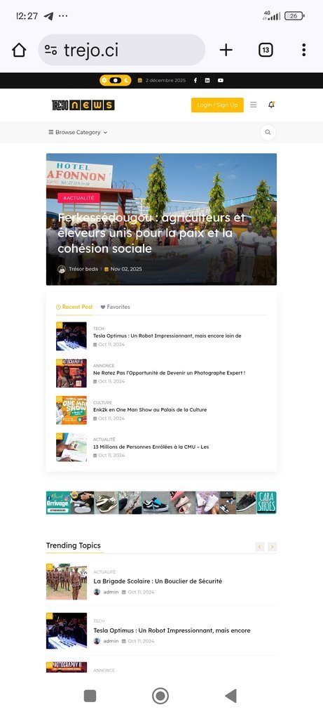 Screenshot of the Trejo.ci website