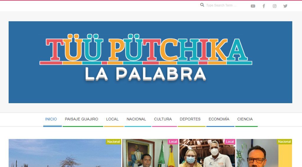 Screenshot of the Tüü Pütchika website
