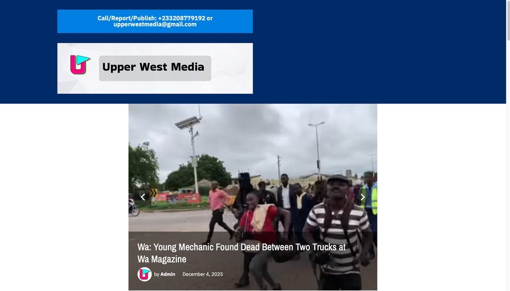 Screenshot of the Upper West Media website