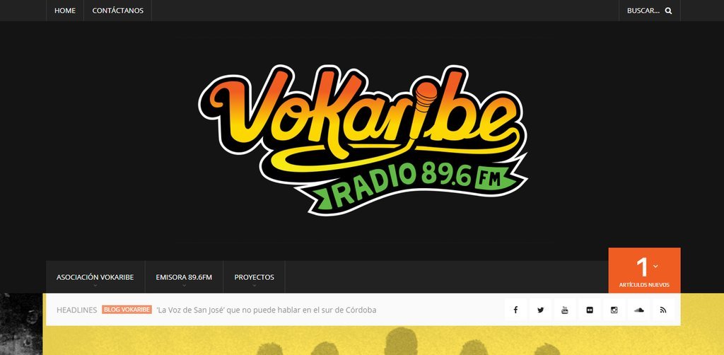 Screenshot of the Vokaribe.Net website