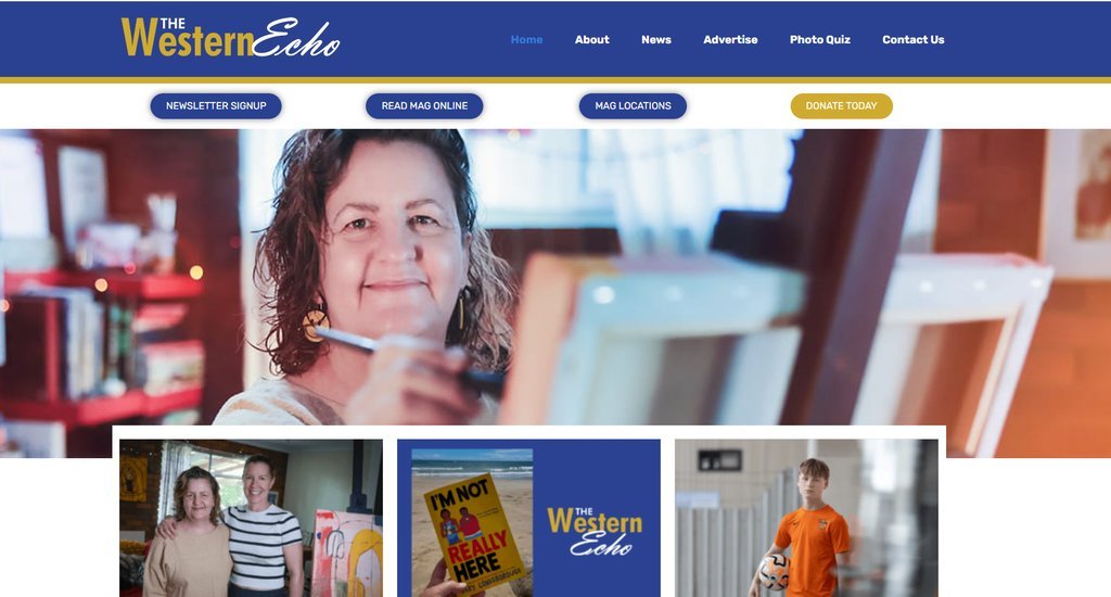 Screenshot of the Western Echo website