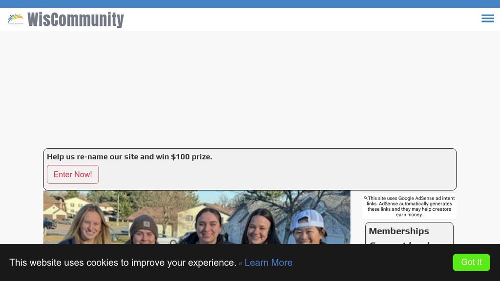 Screenshot of the Eye On Dunn County website