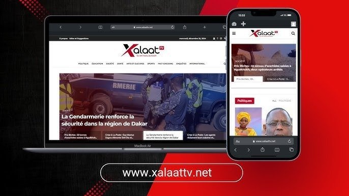 Screenshot of the Xalaat TV website
