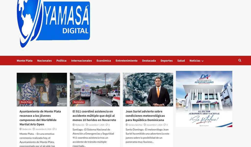 Screenshot of the Yamasa Digital website
