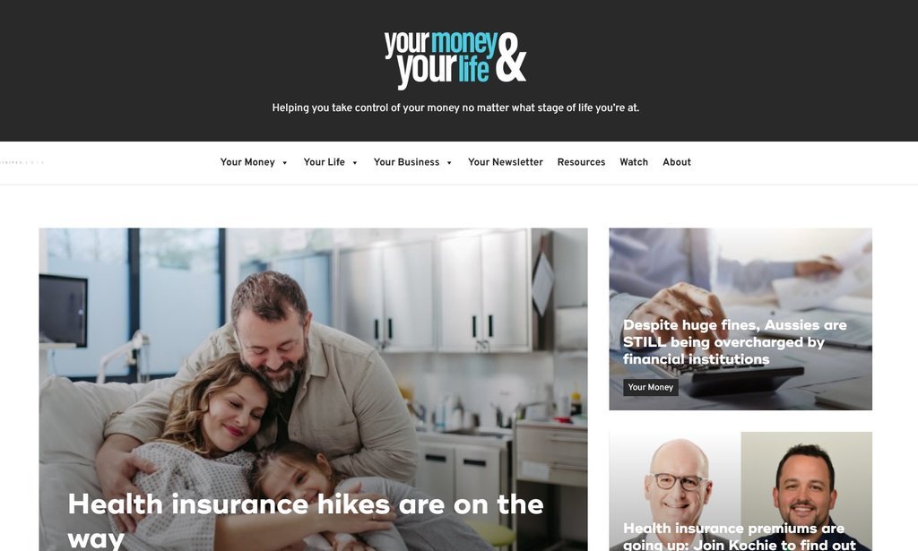 Screenshot of the Your Money & Your Life website